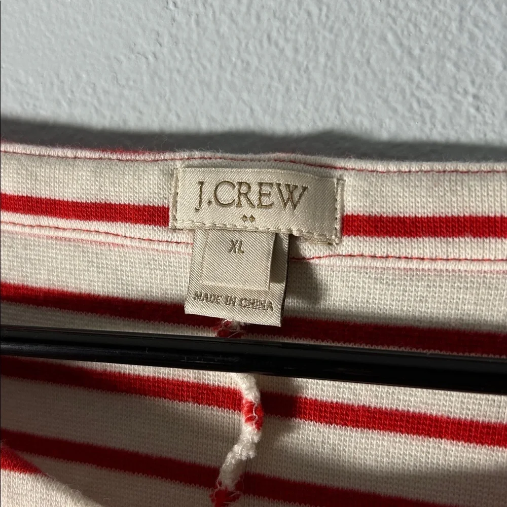 J. Crew Red and White Striped dress